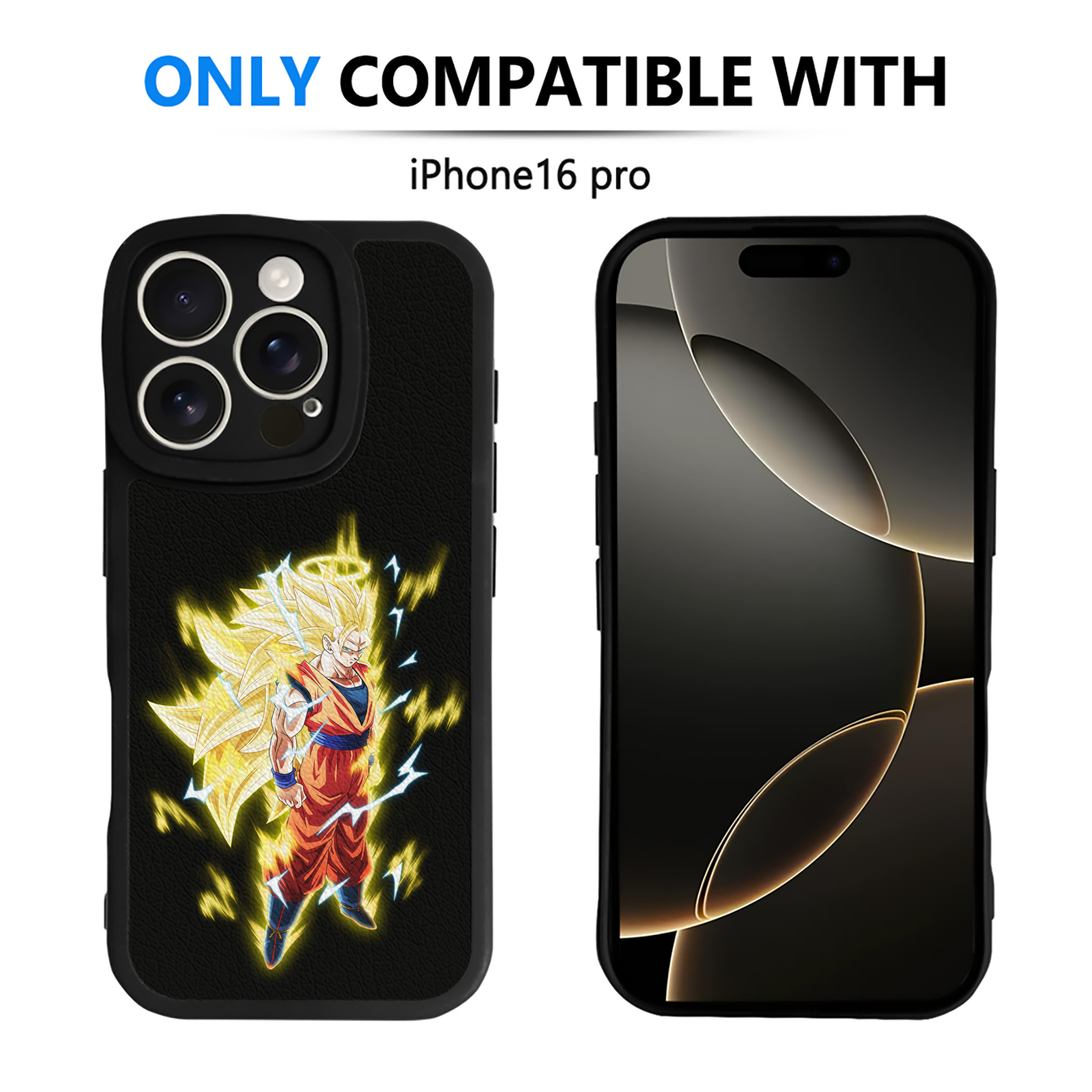 （画像用） ドラゴンボール 孫悟空（そん ごくう）Son Goku カカロット DRAGON BALL Kakarotto 【iPhone 16シリーズ対応】シリコンスマホケース（レザー調） 材質：シリコン